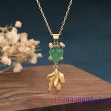 Jade Goldfish Pendant Charm Gifts Necklace 925 Silver Women Chalcedony Jewelry Chinese Natural Fashion Crystal Gemstone Zircon 2024 - buy cheap