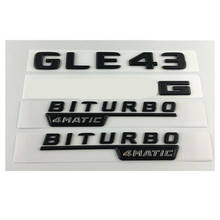 Black GLE43 for AMG BITURBO 4MATIC Trunk Fender Badges Emblems 2024 - buy cheap