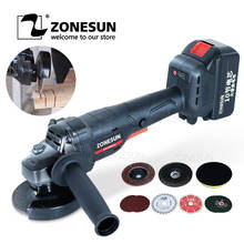 ZONESUN-amoladora angular eléctrica para muebles, herramientas eléctricas inalámbricas para pulir madera, cortar Metal 2024 - compra barato