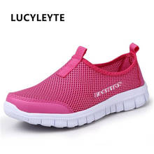 Summer Women Shoes 2017 Fashion Solid Breathable Lovers Casual Shoes Loafers Woman Flats Plus Size 35-46 Slip-on Network Shoes 2024 - buy cheap