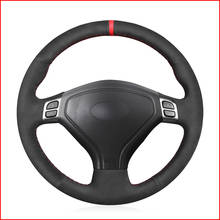 Mequer capa de volante em couro preto, capa de volante para subaru forester 2005-2007 outback 2005 2007 2005 legacy 2006 2007 2024 - compre barato