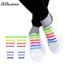 16pcs/lot Elastic Silicone Shoelaces For Shoes Creative Shoelace No Tie Shoe Laces Lacing System Rubber Shoelaces 2024 - buy cheap