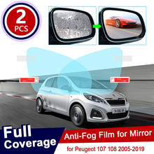 for Peugeot 107 108 2005~2019 Full Cover Anti Fog Film Rearview Mirror Rainproof Clear Anti-fog Films Car Accessories 2006 2018 2024 - buy cheap