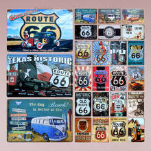 Route 66 Retro Metal Tin Signs Home Car Hotel Decor Decorative Metal Wall Stickers Art Craft Poster Vintage Plaque 20*30cm N176 2024 - buy cheap