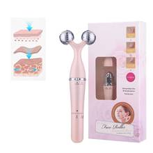 Electric 3D Roller Facial Massager Firming Skin Smooth Fine Lines Create Y-shaped Face 3 In 1 Face Slimming Massager 2024 - buy cheap