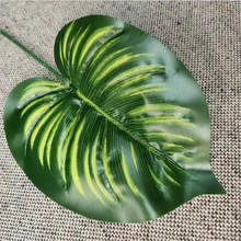 10 Uds. De hojas verdes de tallo único, rama de árbol verde para decoración de arreglos florales de boda 2024 - compra barato