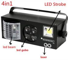 dj lights Stage lighting LED gobo led beam laser led Strobe 4in1 LED Projector Laser Disco Light Mini Auto Flash  Sound Laser 2024 - buy cheap