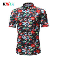 Mens Hawaiian Shirt Male Casual masculina Printed Beach Shirts Short Sleeve 2022New Fashion Brand SizeM-3XL 2024 - buy cheap