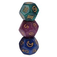 3Pcs Pearl 12-sided Astrology Dice D12 Dies For Constellation Divination Toy Party Gambling Dices Game Digital Dices 2024 - buy cheap