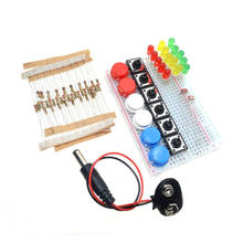 Стартовый комплект Smart Electronics для arduino uno r3, макетная мини-плата, светодиодная перемычка, кнопка провода 2024 - купить недорого