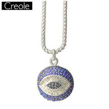 Link Chain Necklace Turkish Eye Gift For Women,2018 New Europe Style 925 Sterling Silver Fashion Romantic Geometric Jewelry 2024 - buy cheap