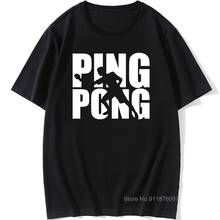 T-shirts de tênis de mesa da evolução do algodão da luva curta do gráfico engraçado impressionante do jogador de ping pong 2024 - compre barato