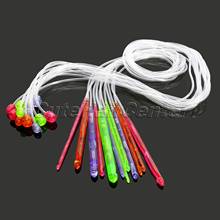 12pcs/set Afghan Tunisian Crochet Hooks Weave Needles 1.2M/48" Flexible Plastic Clear Knitting Tools Multicolor  3.5mm-12mm 2024 - buy cheap