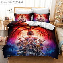 3D Horror Movie Stranger Things Printed Bedding Set Duvet Cover Pillowcases Set Bedclothes Twin Full Queen King Super King Size 2024 - buy cheap