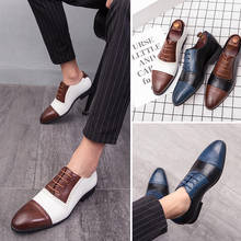 Zapatos de punta puntiaguda para hombre, calzado Formal de cuero para oficina y negocios, de colores variados, a la moda, informal, talla 38-48 2024 - compra barato