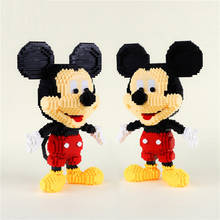 Disney 1832pcs+ Cartoon Mickey Mouse Mini Building Blocks Action Figures Diamond Brick Diy Educational Toys For Children Gift 2024 - buy cheap