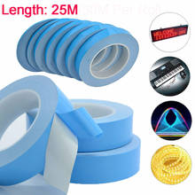 1 Roll 3/5/8/10/12/15/18/20mm Width Double Sided Tape Chip Heat Thermal Conductive Adhesive Tape for PCB CPU Heat Sink Radiating 2024 - купить недорого