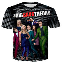 Camiseta de The Big Bang Theory Para hombre y mujer, camisa con estampado 3D, estilo Harajuku informal, de gran tamaño, ropa de calle hip hop, tops 2024 - compra barato