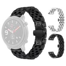 Correa de repuesto de acero inoxidable para reloj inteligente AMAZFIT GTR, 42/47MM, marco de Metal, accesorios para reloj inteligente para hombre y mujer #725 2024 - compra barato