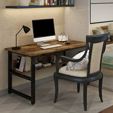 Escritorio de diseño multiusos para ordenador, mesa de escritura para oficina en casa, marco de Metal negro, Color carbón y madera 2024 - compra barato