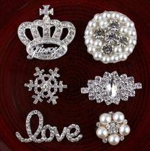 Pearl Wedding Diamond buttons Rhinestones buttons DIY Hair Accessory Decorative button 2024 - buy cheap