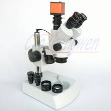 16mp hdmi 60spf câmera microscópio 3.5x-180x simull focal trinocular microscópio zoom estéreo gem microscópio 2024 - compre barato