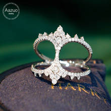 Aazuo promoção 18k ouro branco e ouro verdadeiro diamante 0.70ct mantes anel imperdível para mulheres joias estilosas amor presentes au750 ouro real 2024 - compre barato