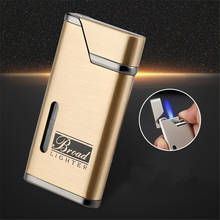 Turbo Jet Metal Lighter Windproof Butane Inflated Gasoline Cigarette Cigar with Visible Gas Window Torch Lighters Smoking 2024 - buy cheap