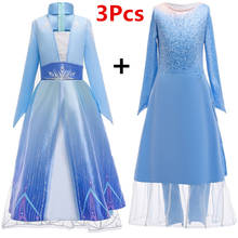 Fancy Elsa 2 Dress for Girls Birthday Party Snow Queen Cosplay Children's Clothing Princess Dress Girls Dress 2024 - buy cheap