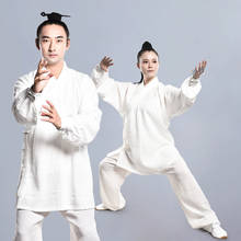Ropa de Tai Chi para hombre, traje femenino de algodón y lino para exteriores, Wushu, Jiu, Jitsu, Judo, Aikido, Bjj Gi, artes marciales, Fitness 2024 - compra barato