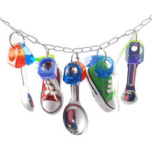 Parrot Hanging Bird Cage Conure Chewing Pet Accessories Colorful Swing Cockatiel Bells Cockatoo Chew Toy Cute With Metal Spoons 2024 - buy cheap