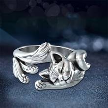 Fashion Retro Cat Kitten Totem Opening Adjustable Jewelry Ladies Engagement Wedding Gift Ring 2024 - buy cheap