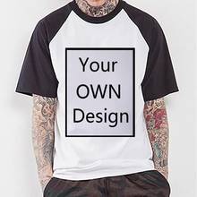 2020 ваш собственный дизайн логотип бренда/изображение белая Заказная Мужская футболка Размер s-3xL футболка мужская одежда 2024 - купить недорого