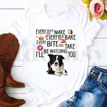 I love my border collie dog, camiseta feminina de manga curta harajuku, camiseta vintage para mulheres 2024 - compre barato