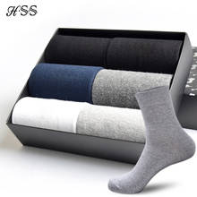 HSS 5pairs/lot High Quality Men Cotton Socks New Casual Business Summer Thin Black Socks Deodorant Breathable Man Long Sock 2024 - buy cheap