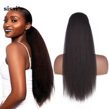 Afro Kinky Staight Ponytail Synthetic Hair Bun Natural Drawstring Ponytail Hair Extensions False Hair Pieces 22-34inch 2024 - buy cheap