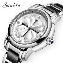 SUNKTA-reloj de cuarzo analógico para mujer, accesorio de marca de lujo, de cerámica, a la moda, Incluye caja 2024 - compra barato