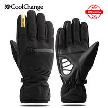 CoolChange-guantes de invierno para bicicleta, resistentes al agua, cálidos, Dedo Largo, MTB 2024 - compra barato