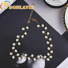 Fashion Irregular Pearls Necklaces Newest Jewelry Polyline Gold Multilayer Chain Imitation For Women Wedding Bride Necklace 2024 - buy cheap
