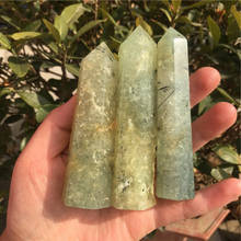 Natural Grape  Green Prehnite Geode Quartz Crystal Home Furnishing Decor Healing Stone Rod Column Treatment Obelisk Wand Gift 2024 - buy cheap