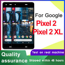 100% протестированный дисплей для Google Pixel 2 AMOLED ЖК-кодирующий преобразователь сенсорного экрана в сборе для Google Pixel 2 XL ЖК-P-OLED 2024 - купить недорого