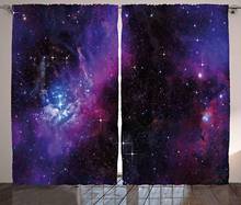 Cortinas de espaço nebulizadora, galaxy escura com estrelas luminosas e raios cósmicos, astronomia, explore a sala de estar, quarto, janela, decoração de casa 2024 - compre barato