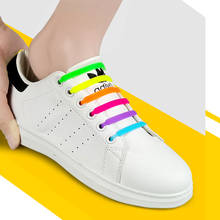 Новинка 2020, 2 стиля, 16 шт./лот, 12 шт., креативные эластичные силиконовые шнурки для обуви, креативные шнурки без шнурков 2024 - купить недорого