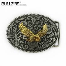 Bullzine-cinturón retro chapado en oro occidental, hebilla, acabado de peltre, FP-03285-1, lujoso, vaquero, regalo 2024 - compra barato