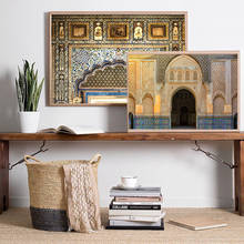Póster Vintage de lona para fotografía, impresión marroquí, pintura artística de pared del desierto, imagen de decoración de pared minimalista 2024 - compra barato