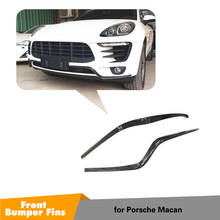 Carbon Fiber Front Bumper Lip Fenders Air Vents Fins Splitters Canards For Porsche MACAN Standard 2014 - 2017，Car Decal 2024 - buy cheap