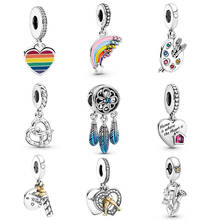 2021 Spring Dreamcatcher Rainbow Charms Beads for Women DIY Jewelry Fit Pandora Bracelets 925 Sterling Silver Original Bijoux 2024 - buy cheap