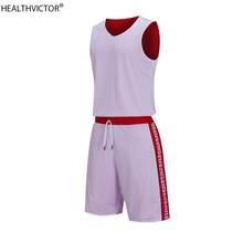 Ropa de AB Reversible para hombre y mujer, traje deportivo transpirable de secado rápido sin mangas, chaleco, pantalones cortos, conjunto de camisetas de baloncesto, uniforme 2024 - compra barato