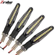 Universal Motorcycle Turn Signal Indicators LED 12V Blinkers Flashers Flexible Bendable Lamp Light for Kawasaki Yamaha Honda 2024 - buy cheap