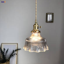 Luces LED colgantes de estilo japonés Vintage, luminaria nórdica de lujo con flores de cristal, accesorio para dormitorio, sala de estar 2024 - compra barato